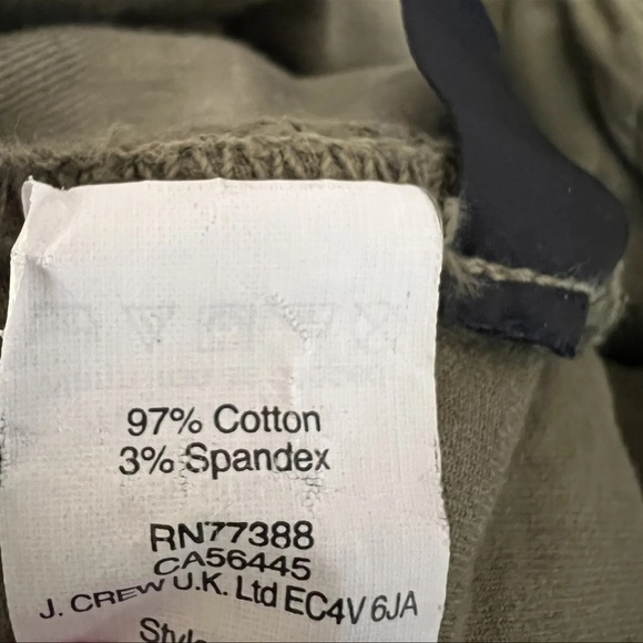 J. Crew Pants Womens 25 Moto Skinny Zip Slit Front Hem Olive Green Military K - Picture 9 of 9